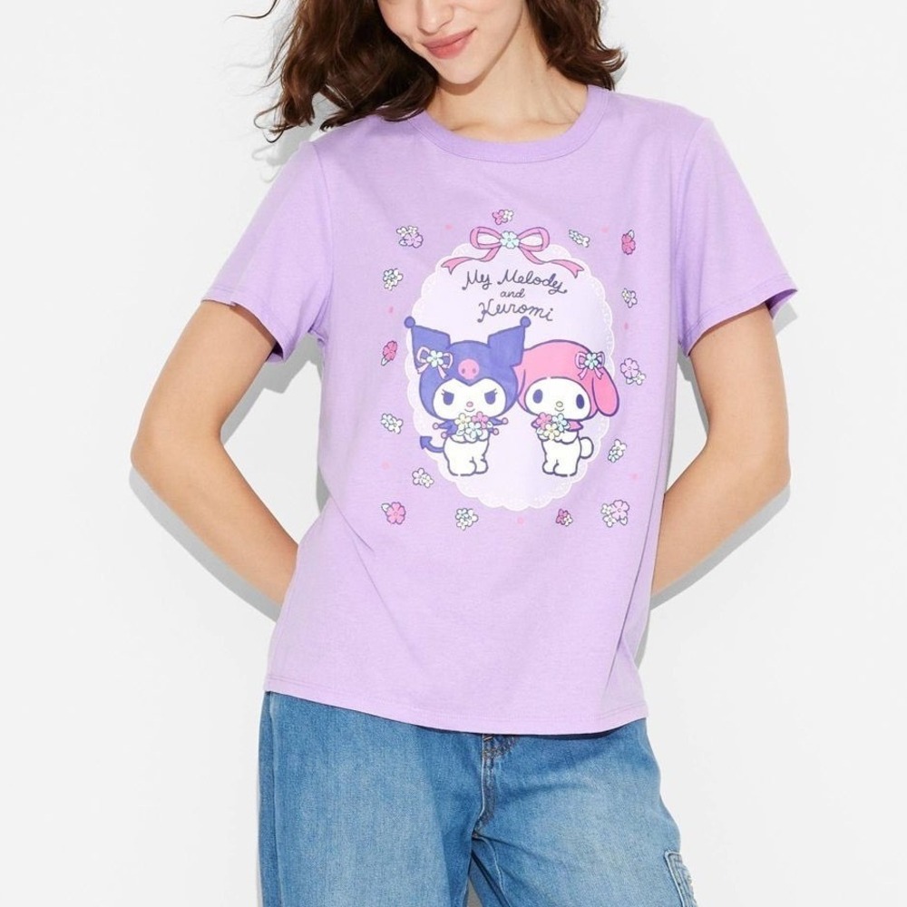 Sanrio My Melody and Kuromi Short Sleeve Graphic T-Shirt Size XL - Purple - NWT